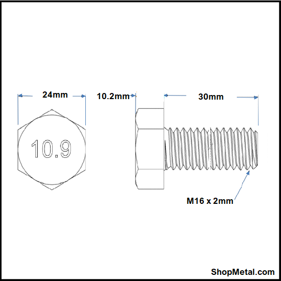 Picture of M16-2.00x30 MM