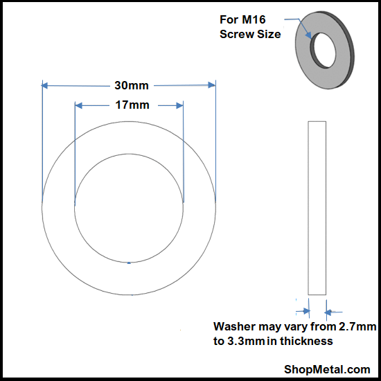 Picture of M16 DIN 125A FLAT WASHER